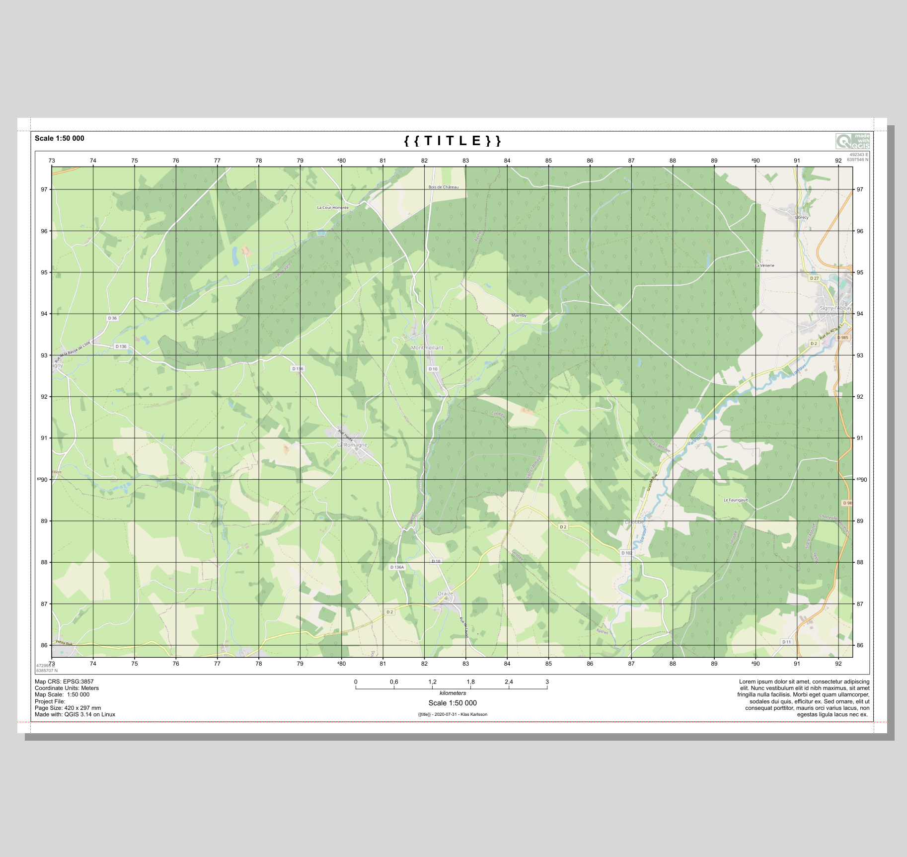 QGIS Map Templates